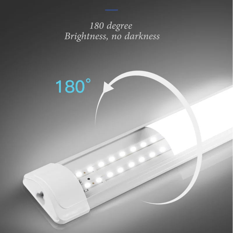 LED Tube Fixture Lamp Lighting Strip Home Highlight 220V LED Lights Bedroom Kitchen Cabinet Led Bulb Tube With Cable Light Tube - GlowMart