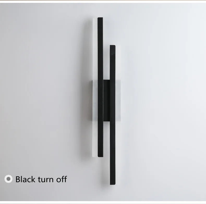 LED Bedroom Wall Lamp Wall Sconces Copper Line Pipe Acrylic Lampshade Indoor Lighting for Living Room Corridor Light Fixture - GlowMart