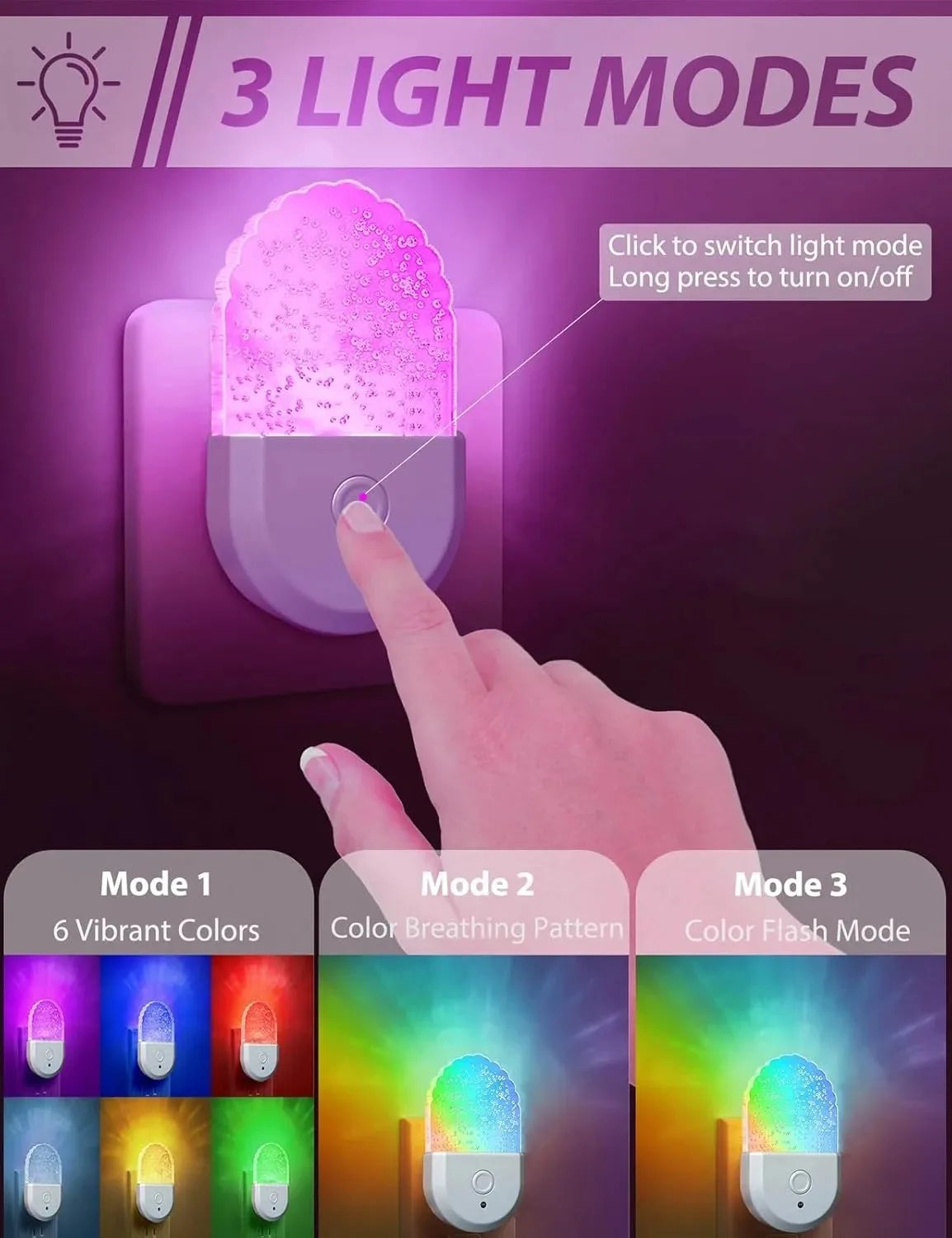 Bedside Lamp Night Light EU US Plug Eye Protection LED Mini Wall Lamp For Home Aisle Bedroom Living Room Baby Feed Kids Use - GlowMart