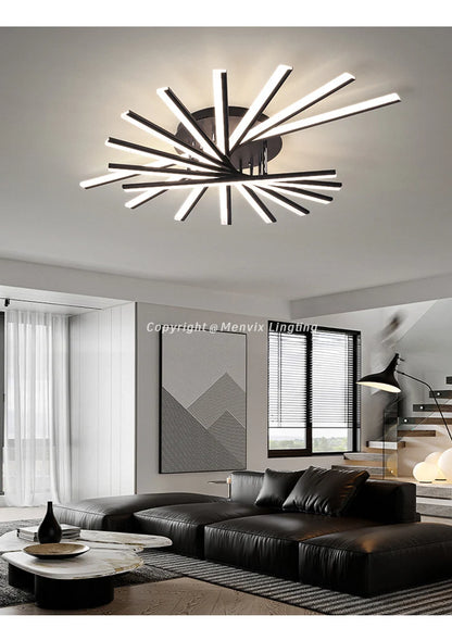 Ceiling Light Simple Modern Bedroom Atmosphere Duplex Villa Hall Nordic Lamps Minimalist Living Room Lamp Room Ceiling Lights