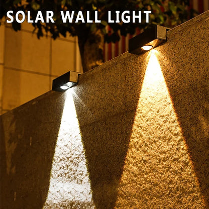 LED Solar Garden Lights Strong Bright Outdoor Sunlight Led Lights IP65 Waterproof Wall Lamp for Courtyard Yard Balcony Fence - GlowMart