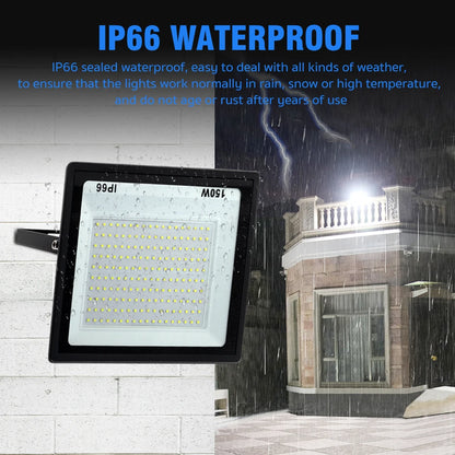 High Brightness LED Floodlight 100W 200W 300W IP66 Waterproof Flood Light For Garden Street Outdoor Lighting - GlowMart