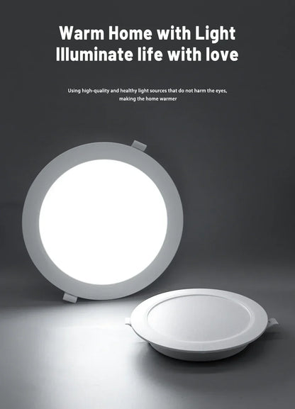 8 Pack Recessed Led Downlight 3 4 5 6 8 Inch 3000K 4000K 6000K Round Led Panel Light 110V 220V 230V for Home Indoor Lighting - GlowMart