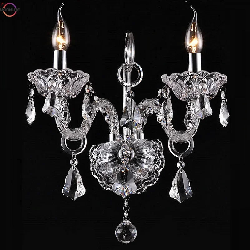 Luxury Wall Sconce Lighting European-style wall lights mirror front lamp bedside lamp crystal lighting bedroom  decor lights - GlowMart