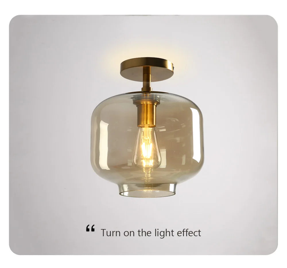 Modern LED Glass Ceiling light Minimalist Cloakroom Balcony Bedroom Dining Room Lighting Hallway Lamp Indoor lighting