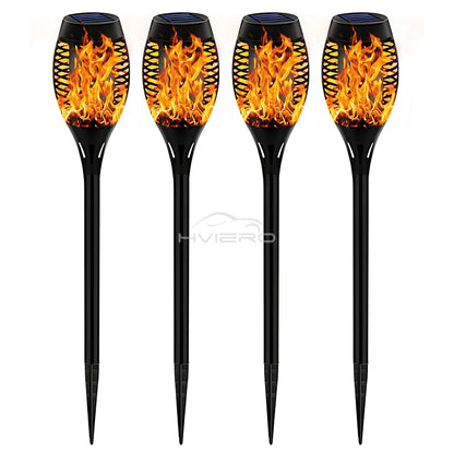 1/2/4/8Pcs Solar Flame Lights 12LED Bulbs Flickering Waterproof Garden Decoration Outdoor Lawn Path Yard Patio night Floor Lamps