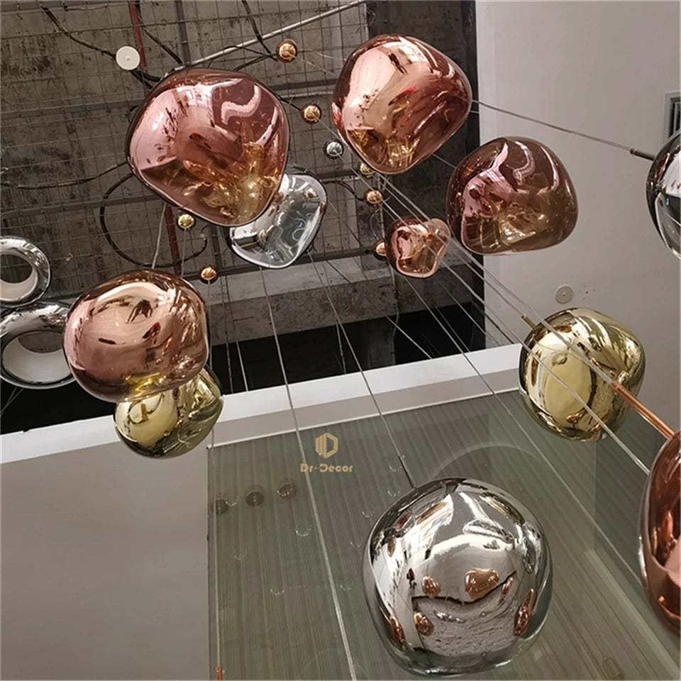 Nordic Led Pendant Lights Lighting Modern Macaron Deco Pendant Lamp Creative Industrial PVC Lava Lamp Loft Bar Cafe Hanging Lamp - GlowMart