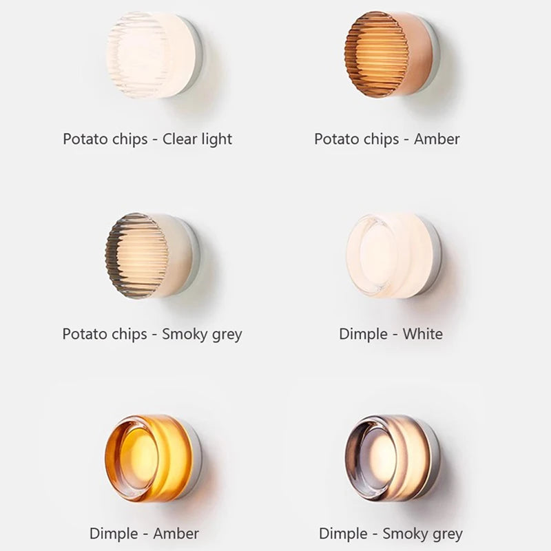 Modern LED Wall Lamp Living Room Amber Jelly Decor Wall Sconces  Corridor Study Dining Room  Home Decoration Smokey Grey Fixture - GlowMart