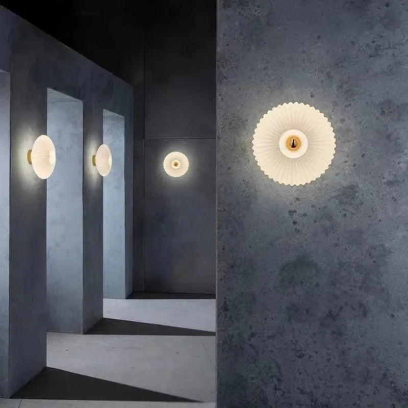 Modern LED Wall Lamps Glass Ripple Lights Corridor Aisle Staircase Dining Backdrop Simple Indoor Home Decoration Lustre Fixtures - GlowMart