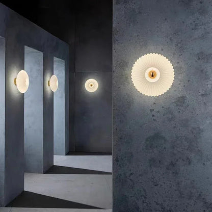 Modern LED Wall Lamps Glass Ripple Lights Corridor Aisle Staircase Dining Backdrop Simple Indoor Home Decoration Lustre Fixtures - GlowMart