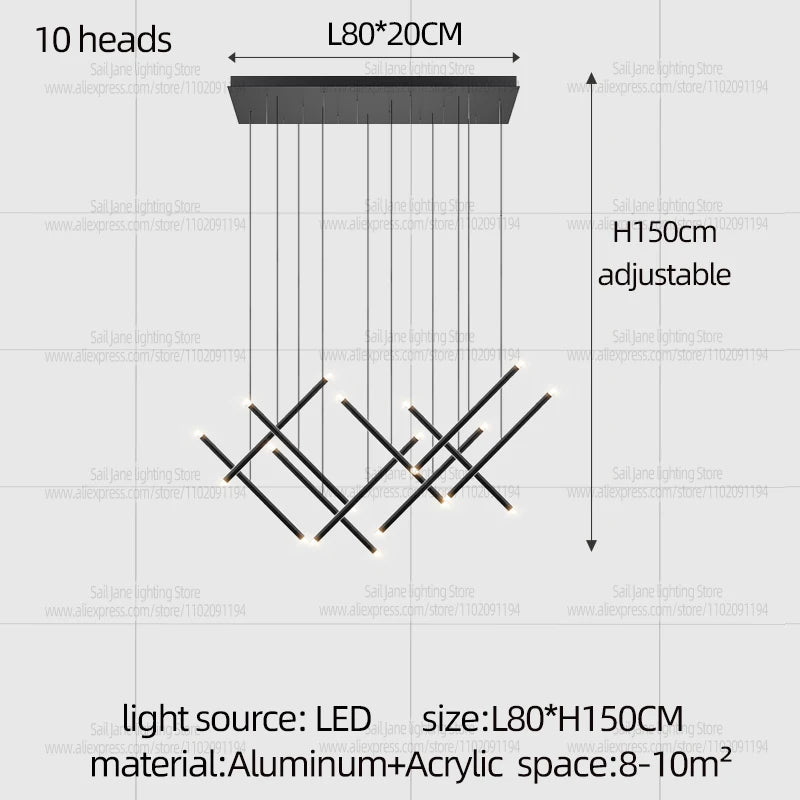 Nordic Pendant Light Modern Living Room Dining Table Lighting Lounge Hanging Restaurant Attic Chandelier Bedroom Ceiling Lamp - GlowMart