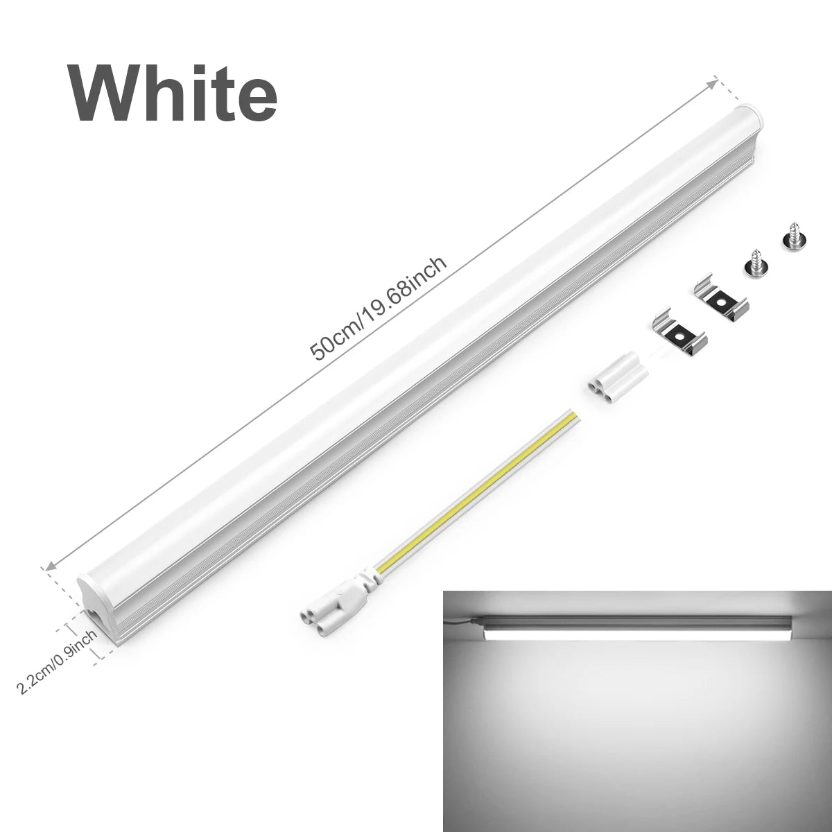 T5 Led Tube Light 220V 110V 230V 50cm Wall Lamp Bulb Light Lampada 15W Tobe lampa  For Home Indoor Basement Kitchen Lighting - GlowMart