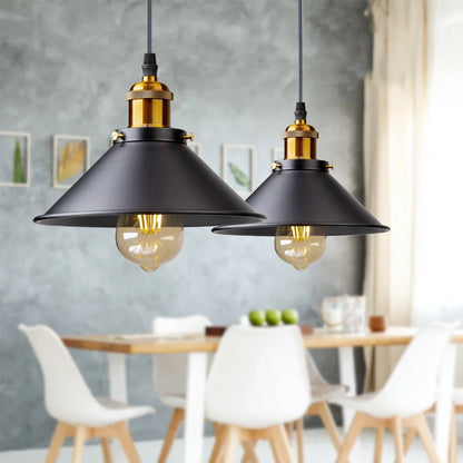Vintage LED Iron Lampshade Retro Chandeliers Russia Pendant Lights for Loft Kitchen Dining Bedroom Home Lighting Hanging Lamp - GlowMart