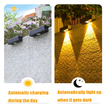 LED Solar Garden Lights Strong Bright Outdoor Sunlight Led Lights IP65 Waterproof Wall Lamp for Courtyard Yard Balcony Fence - GlowMart