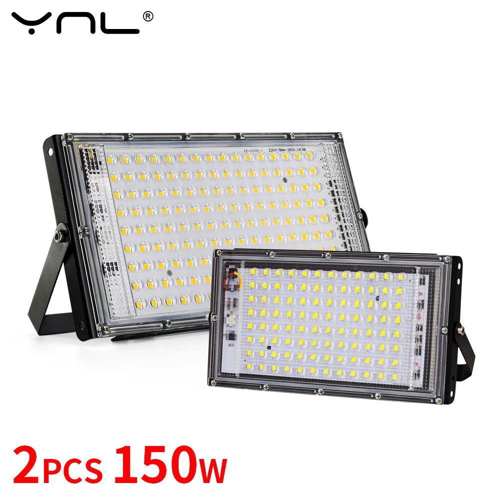 50W 100W 150W Led Flood Light IP65 Waterproof AC 220V Outdoor Floodlight Spotlight LED Reflector Street Lamp Wall Flood Lights - GlowMart