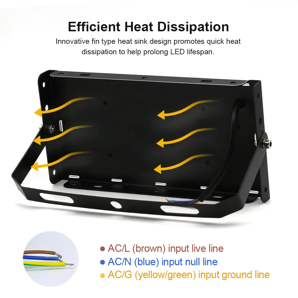 50W 100W 150W Led Flood Light IP65 Waterproof AC 220V Outdoor Floodlight Spotlight LED Reflector Street Lamp Wall Flood Lights - GlowMart