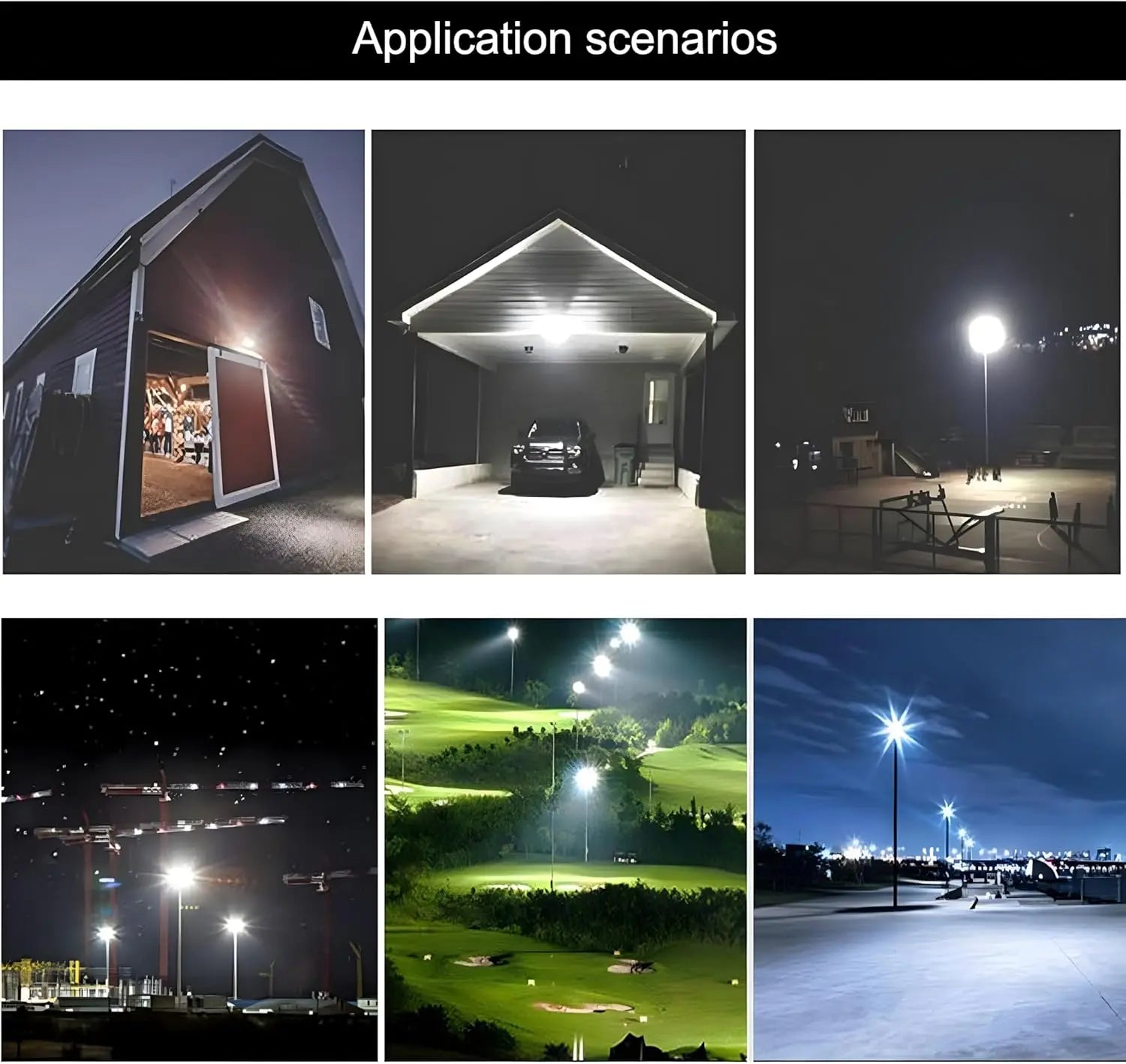 Outdoor LED Flood Lights 10W 20W 30W 50W 100W Bright Security Light IP66 Waterproof White Floodlight for Garage Garden Stadium - GlowMart