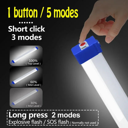 17/32/52CM LED Rechargeable Tube Camping Light Magnetic Suspension Portable Light Bulb Emergency Night Market Outdoor Lighting - GlowMart