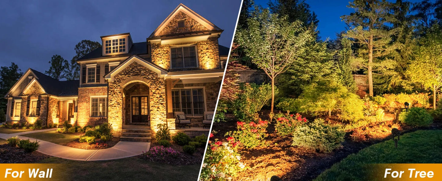 4/6/8LEDS 3000K Outdoor Spotlight Landscape IP65 Low Voltage Garden Lighting for Tree 220V Pathway Yard Lawn Ground Spotlight