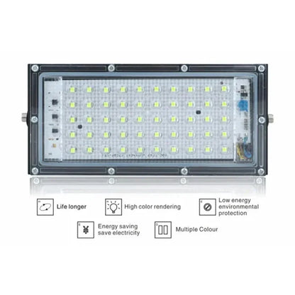 50W LED Flood Light IP65 Waterproof Reflector Led Spotlight AC 220V Outdoor Floodlight Red Green Blue Garden Lighting - GlowMart
