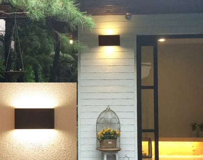 Modern Waterproof outdoor 12W LED wall lamp IP65 Aluminum UP and Down Wall Light Garden porch Sconce Decoration Light 110V 220V - GlowMart