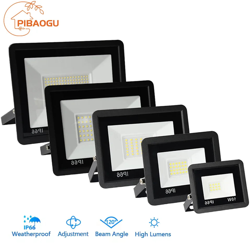 LED Flood Light 10W 20W 30W 50W 100W AC 220V LED Floodlight IP66 Waterproof Reflector Spotlight Street Light Outdoor Garden Lamp - GlowMart