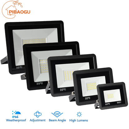 LED Flood Light 10W 20W 30W 50W 100W AC 220V LED Floodlight IP66 Waterproof Reflector Spotlight Street Light Outdoor Garden Lamp - GlowMart