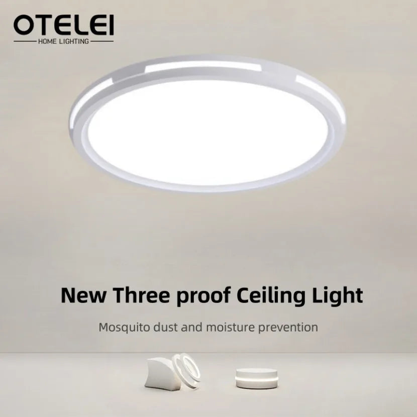 LED Ceiling Light Modern Creative Circular Living Room Bedroom Home Three Proof Ceiling Lamp Kitchen Bathroom Decor Lighting