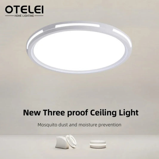 LED Ceiling Light Modern Creative Circular Living Room Bedroom Home Three Proof Ceiling Lamp Kitchen Bathroom Decor Lighting