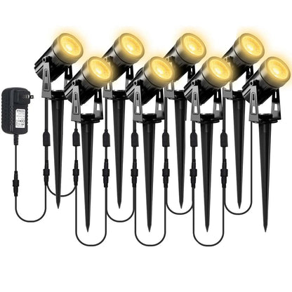 4/6/8LEDS 3000K Outdoor Spotlight Landscape IP65 Low Voltage Garden Lighting for Tree 220V Pathway Yard Lawn Ground Spotlight