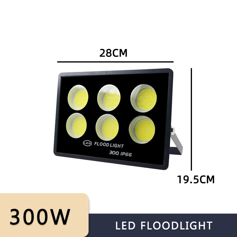 Led Flood Light 100W-1000W AC 220V Outdoor Wall Floodlight Spotlight IP66 Waterproof LED Street Lamp - GlowMart