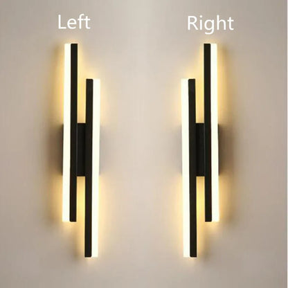 LED Bedroom Wall Lamp Wall Sconces Copper Line Pipe Acrylic Lampshade Indoor Lighting for Living Room Corridor Light Fixture - GlowMart