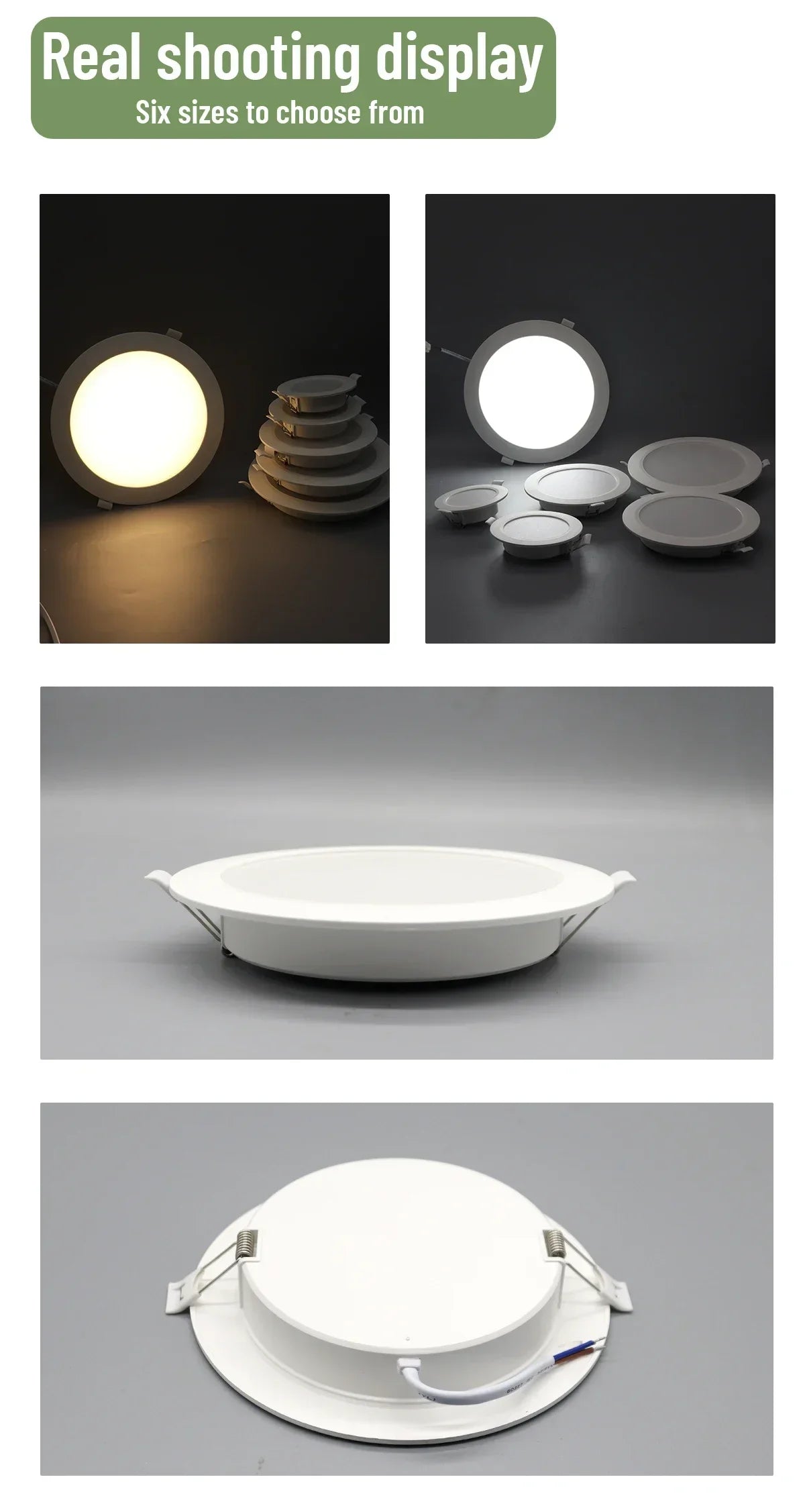 8 Pack Recessed Led Downlight 3 4 5 6 8 Inch 3000K 4000K 6000K Round Led Panel Light 110V 220V 230V for Home Indoor Lighting - GlowMart