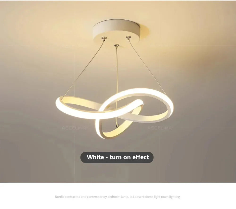 DARHYN Modern LED Pendant Light Creative Hanging Light Irregular Streamlined Design Suitable For Indoor Lighting In Restaurants - GlowMart