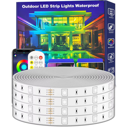 24V Led Strip Lights IP68 Waterproof Outdoor Led Light RF Remote Bluetooth App Control Rope Light Garden Pool Decor 10M 30M 50M