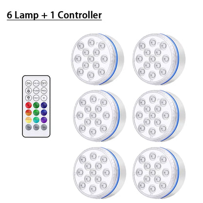 Pool Light Underwater Swimming Pool Lighting 13Leds Updated Submersible Light IP68 Outdoor Spotlight for Aquarium Fish Tank Pond