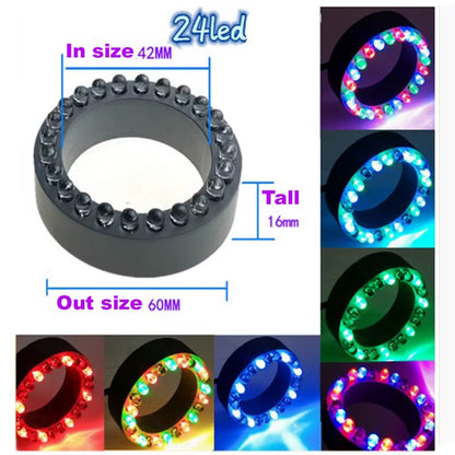 Aquarium Light LED Circle Lights with Hole for Underwater Fountain Pump Fish Tank Lighting Swimming Pool Decoration