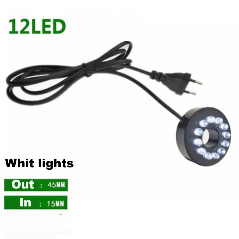 Aquarium Light LED Circle Lights with Hole for Underwater Fountain Pump Fish Tank Lighting Swimming Pool Decoration