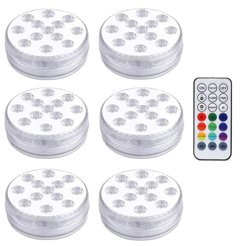 13 Leds Magnetic Submersible LED Light Waterproof Underwater Light USB Rechargeable Swimming Pool Night Lamp with Suction Cups