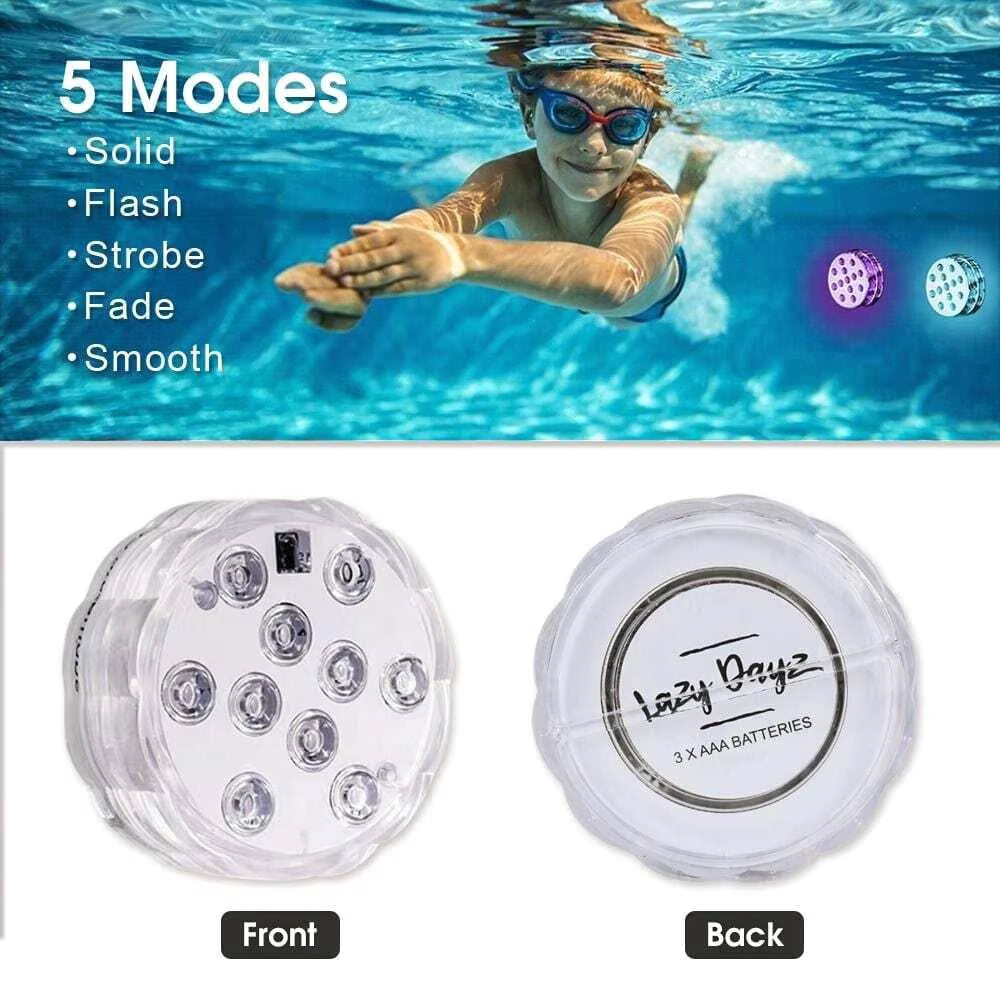 13 Colors LED Remote Control Pool Lights - 4 Pack for Relaxing Lazy Days
