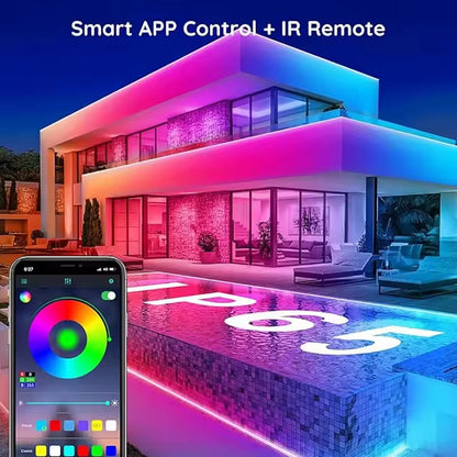 24V Led Strip Lights IP68 Waterproof Outdoor Led Light RF Remote Bluetooth App Control Rope Light Garden Pool Decor 10M 30M 50M