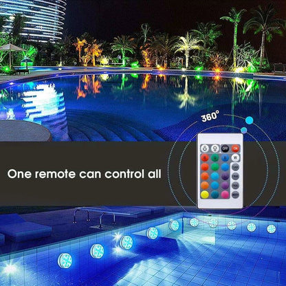 13 Colors LED Remote Control Pool Lights - 4 Pack for Relaxing Lazy Days